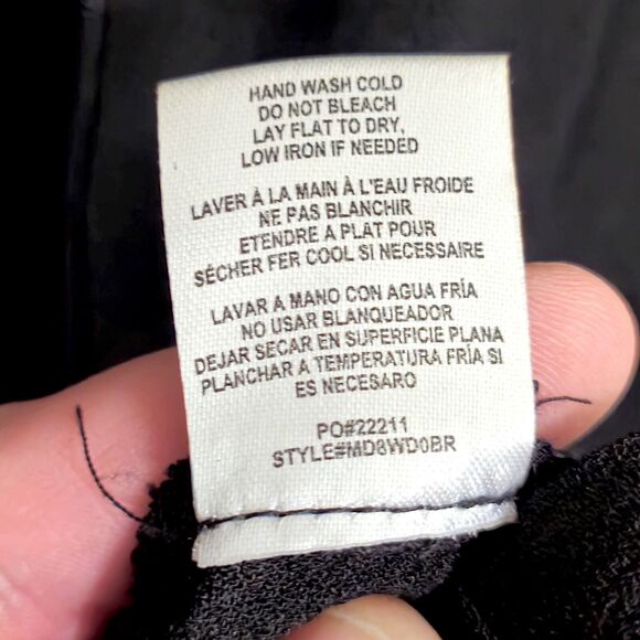 Bobeau Women’s Dress Minimalist Classic Modern Chic Black Wrap Skirt Sheath M - Picture 8 of 9